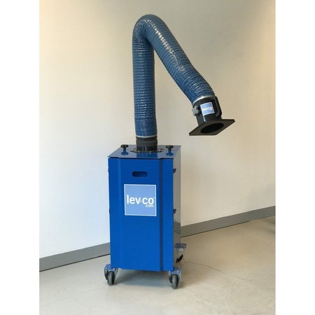 LEV-CO 700-1400 CFM portable filter c/w cleanable filter (CF), 7" extractor arm and casters RF-CF-2000-115